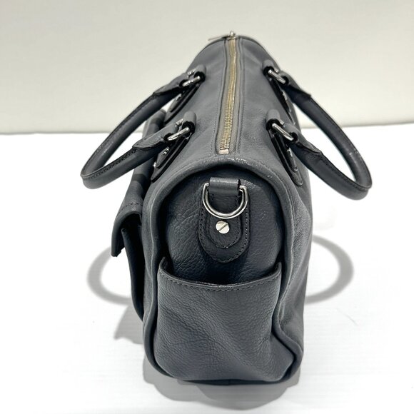 Michael Kors Margo Slate Grey Satchel Detachable Crossbody Strap EUC - Picture 4 of 13